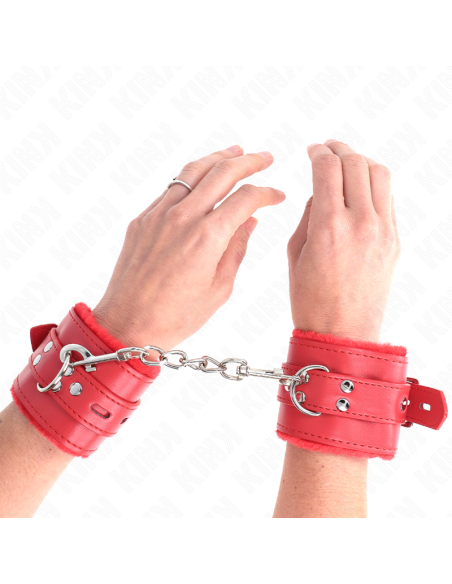 KINK MUAEQUERAS FORRADAS CON AGUJEROS CUADRADOS ROJO Y CORREA ROJO AJUSTABLE 17 29 CM X 6 CM