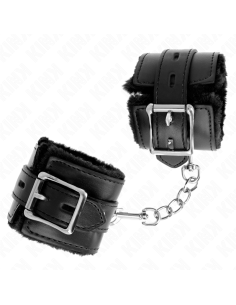 KINK MUAEQUERAS FORRADAS CON AGUJEROS CUADRADOS NEGRO Y CORREA NEGRO AJUSTABLE 17 29 CM X 6 CM 2