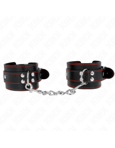 KINK MUAEQUERAS NEGRO CON DETALLES EN ROJO AJUSTABLE 20 28 CM X 55 CM