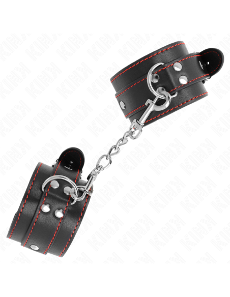 KINK MUAEQUERAS NEGRO CON DETALLES EN ROJO AJUSTABLE 20 28 CM X 55 CM