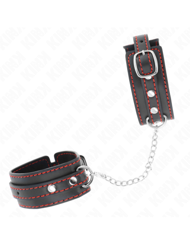 KINK MUAEQUERAS PEQUEAA NEGRO CON DETALLES EN ROJO AJUSTABLE 14 24 CM X 35 CM