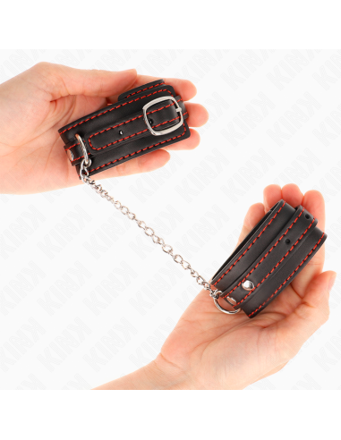 KINK MUAEQUERAS PEQUEAA NEGRO CON DETALLES EN ROJO AJUSTABLE 14 24 CM X 35 CM