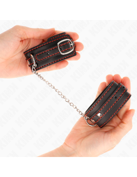 KINK MUAEQUERAS PEQUEAA NEGRO CON DETALLES EN ROJO AJUSTABLE 14 24 CM X 35 CM