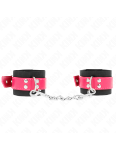 KINK MUAEQUERAS DE NYLON NEGRO CON CORREA POLIPIEL FUSCIA AJUSTABLE 19 29 CM X 51 CM