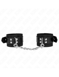 KINK MUAEQUERAS DE NYLON NEGRO CON CORREA CUERO NEGRO AJUSTABLE 19 29 CM X 51 CM
