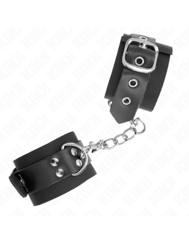 KINK MUAEQUERAS DE NYLON NEGRO CON CORREA CUERO NEGRO AJUSTABLE 19 29 CM X 51 CM
