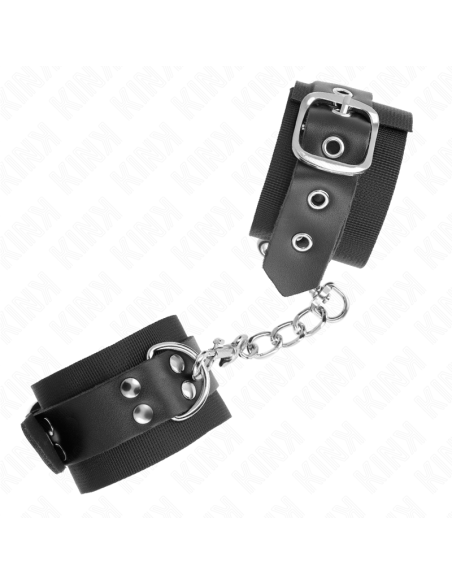 KINK MUAEQUERAS DE NYLON NEGRO CON CORREA CUERO NEGRO AJUSTABLE 19 29 CM X 51 CM