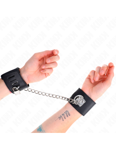 KINK MUAEQUERAS FIJAS CON CADENA 30 CM Y CIERRE CANDADO NEGRO AJUSTABLE 16 23 CM X 55 CM