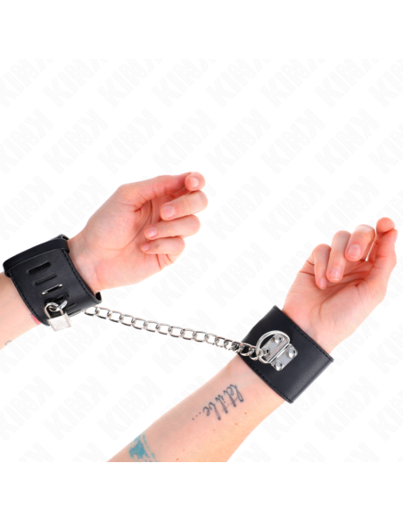 KINK MUAEQUERAS FIJAS CON CADENA 30 CM Y CIERRE CANDADO NEGRO AJUSTABLE 16 23 CM X 55 CM