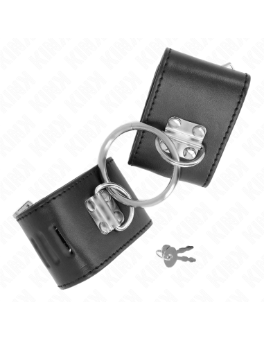 KINK MUAEQUERAS FIJAS CON ANILLA Y CIERRE CANDADO NEGRO AJUSTABLE 16 23 CM X 55 CM