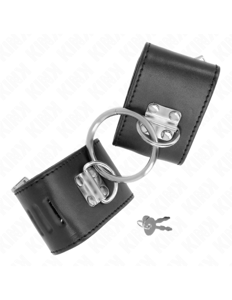 KINK MUAEQUERAS FIJAS CON ANILLA Y CIERRE CANDADO NEGRO AJUSTABLE 16 23 CM X 55 CM