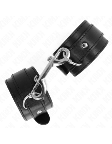 KINK MUAEQUERAS SIMPLES CON FILA DE REMACHES NEGRO AJUSTABLE 17 28 CM X 5 CM