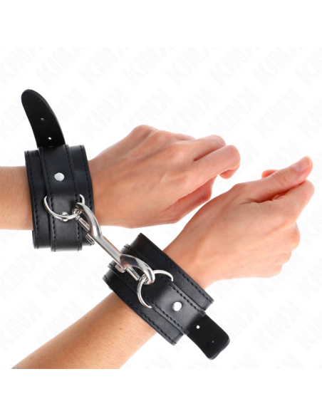 KINK MUAEQUERAS SIMPLES CON FILA DE REMACHES NEGRO AJUSTABLE 17 28 CM X 5 CM