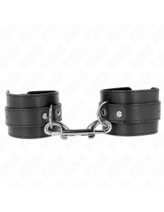 KINK MUAEQUERAS SIMPLES CON FILA DE REMACHES Y HEBILLA GRANDE NEGRO AJUSTABLE 17 28 CM X 5 CM
