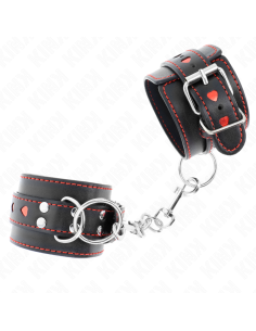 KINK MUAEQUERAS NEGRO CON INCRUSTACIAN DE CORAZAN ROJO AJUSTABLE 21 28 CM X 55 CM 2