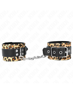 KINK MUAEQUERAS DE CUERO ESTILO LEOPARDO AJUSTABLE 18 29 CM X 55 CM
