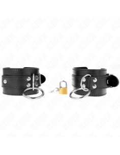 KINK MUAEQUERAS CON BLOQUEO DE CANDADO EN ANILLAS NEGRO AJUSTABLE 20 28 CM X 55 CM