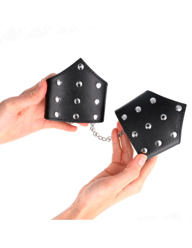 KINK MUAEQUERAS ESTILO PUNTIAGUDO NEGRO CON CADENA AJUSTABLE 17 23 CM X 85 CM