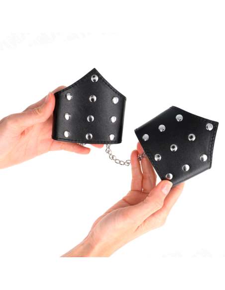 KINK MUAEQUERAS ESTILO PUNTIAGUDO NEGRO CON CADENA AJUSTABLE 17 23 CM X 85 CM