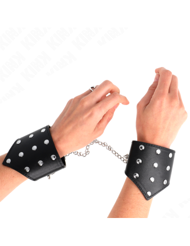 KINK MUAEQUERAS ESTILO PUNTIAGUDO NEGRO CON CADENA AJUSTABLE 17 23 CM X 85 CM