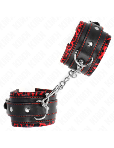 KINK MUAEQUERAS FORRADAS ROJO NEGRO AJUSTABLE 17 29 CM X 6 CM