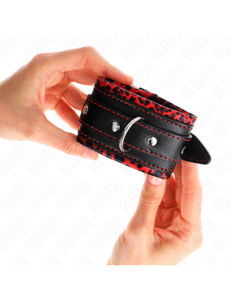 KINK MUAEQUERAS FORRADAS ROJO NEGRO AJUSTABLE 17 29 CM X 6 CM