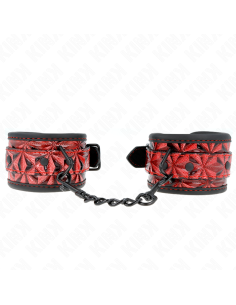 KINK MUAEQUERAS CON PATRAN DE DIAMANTES ROJO OSCURO AJUSTABLE 17 26 CM X 55 CM