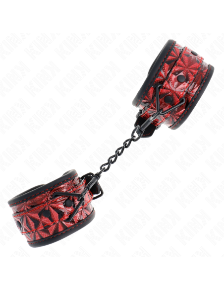 KINK MUAEQUERAS CON PATRAN DE DIAMANTES ROJO OSCURO AJUSTABLE 17 26 CM X 55 CM
