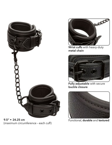 CALEXOTICS NOCTURNAL ESPOSAS CUERO AJUSTABLE NEGRO
