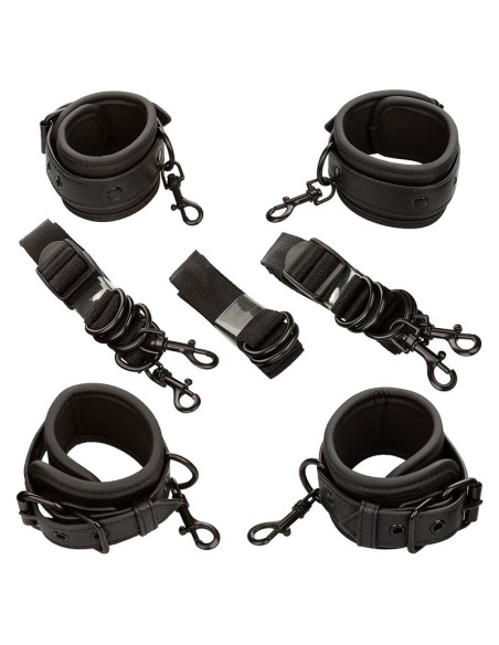 CALEXOTICS NOCTURNAL RESTRICCIONES DE CAMA CUERO AJUSTABLE NEGRO