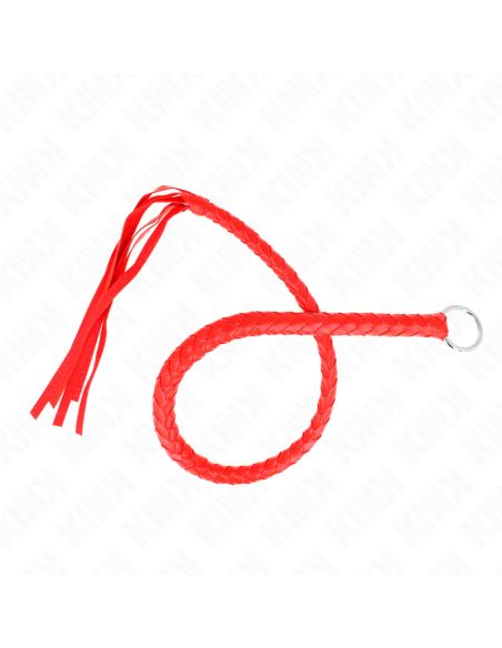 KINK LATIGO DE SERPIENTE CON ANILLO DE MANO ROJO 65 CM