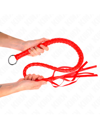 KINK LATIGO DE SERPIENTE CON ANILLO DE MANO ROJO 65 CM