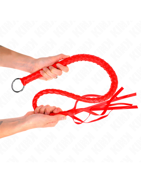 KINK LATIGO DE SERPIENTE CON ANILLO DE MANO ROJO 65 CM
