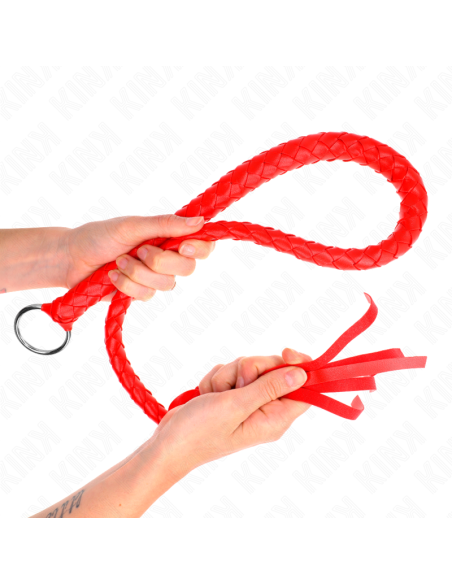 KINK LATIGO DE SERPIENTE CON ANILLO DE MANO ROJO 65 CM