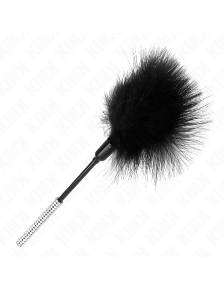 KINK PLUMAS PARA COSQUILLAS CON MANGO DE DIAMANTES DE IMITACIAN 27 CM