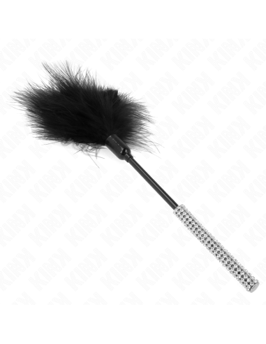 KINK PLUMAS PARA COSQUILLAS CON MANGO DE DIAMANTES DE IMITACIAN 27 CM