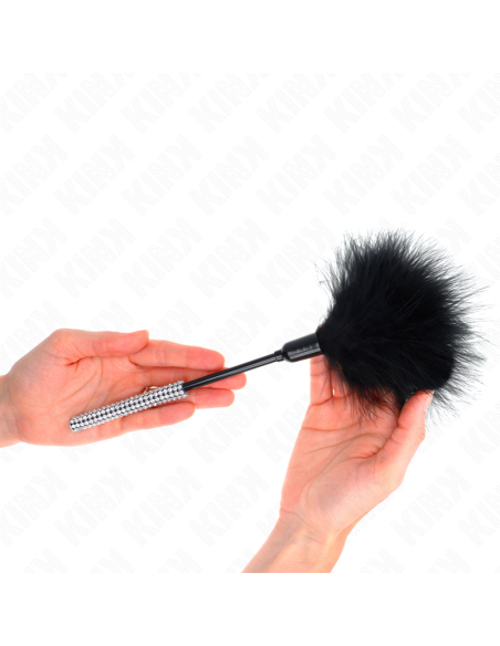 KINK PLUMAS PARA COSQUILLAS CON MANGO DE DIAMANTES DE IMITACIAN 27 CM