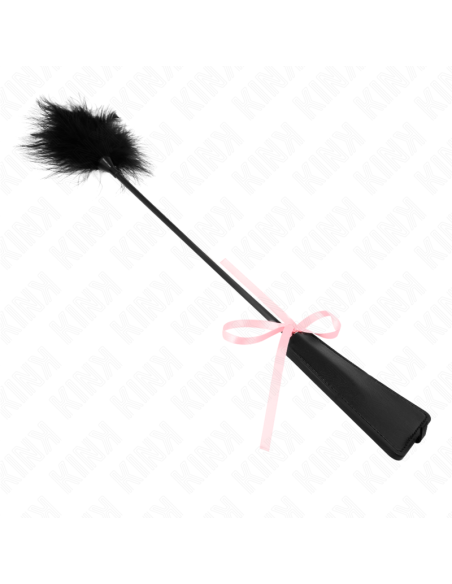 KINK PLUMAS PARA COSQUILLAS CON LAZO DE CINTA ROSA 49 CM