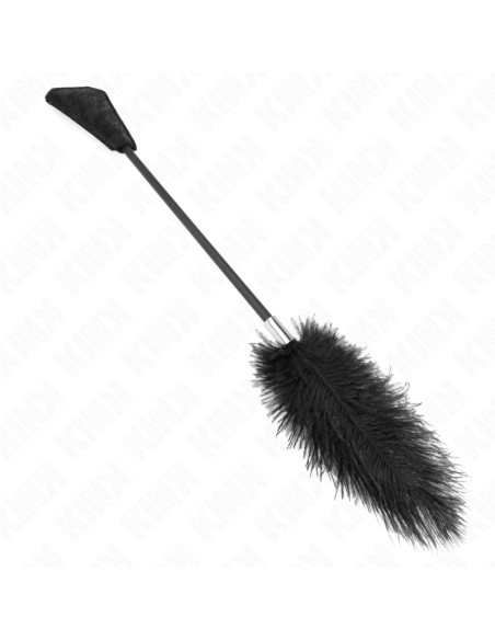 KINK PLUMAS DE AVESTRUZ PARA COSQUILLAS CON PALETA DE ENCAJE 56 CM