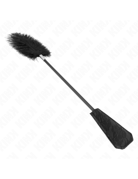 KINK PLUMAS DE AVESTRUZ PARA COSQUILLAS CON PALETA DE ENCAJE 56 CM