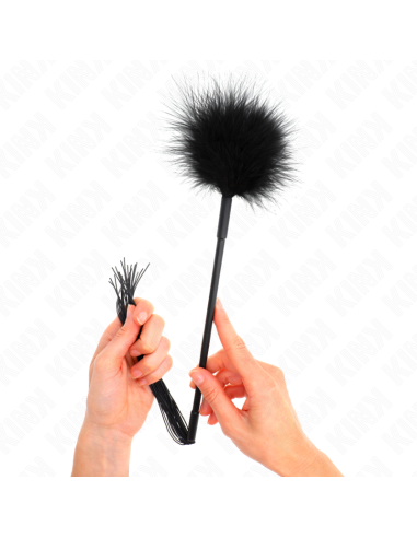 KINK LATIGO DE SILICONA CON PLUMAS PARA COSQUILLAS 47 CM