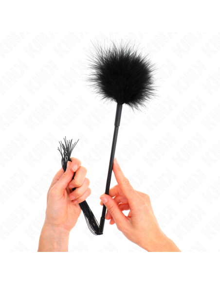 KINK LATIGO DE SILICONA CON PLUMAS PARA COSQUILLAS 47 CM