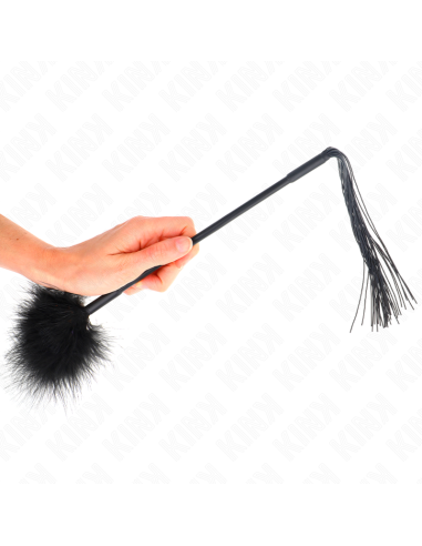 KINK LATIGO DE SILICONA CON PLUMAS PARA COSQUILLAS 47 CM