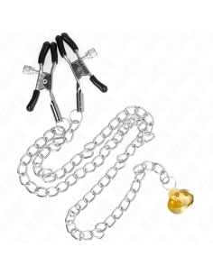 KINK PINZAS PARA PEZONES CON CAMPANA CASCABEL DORADO Y CADENA 30 CM