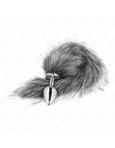 KINK PLUG ANAL TALLA M 8 X 35 CM CON COLA SINTATICA 40 CM PLATEADO 2