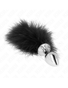 KINK PLUG ANAL 11 x 7 CM ACERO INOXIDABLE CON PLUMA 11 CM 2
