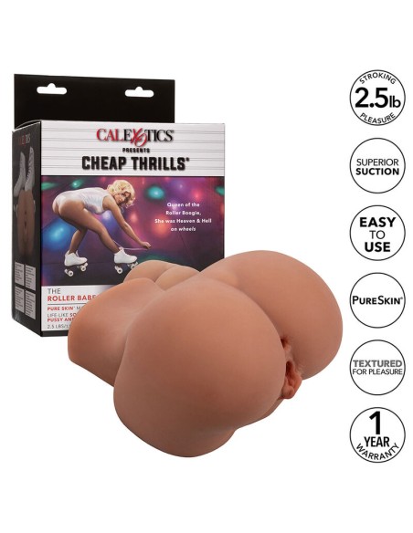 CALEXOTICS THE ROLLER BABE DOBLE MASTURBADOR REALASTICO NATURAL