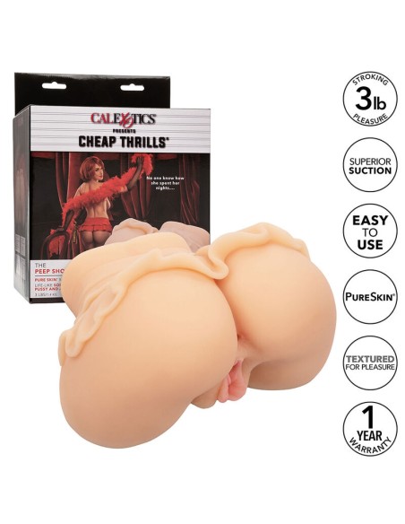 CALEXOTICS THE PEEP SHOW GIRL DOBLE MASTURBADOR REALASTICO NATURAL
