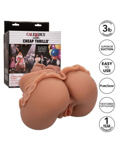 CALEXOTICS THE HOMECOMING QUEEN DOBLE MASTURBADOR REALASTICO CARAMELO 2