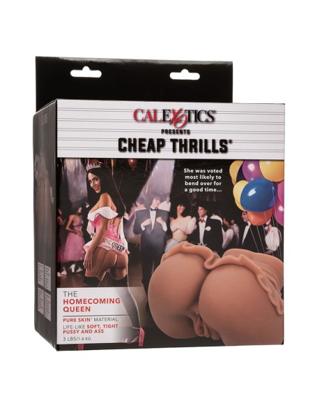 CALEXOTICS THE HOMECOMING QUEEN DOBLE MASTURBADOR REALASTICO CARAMELO